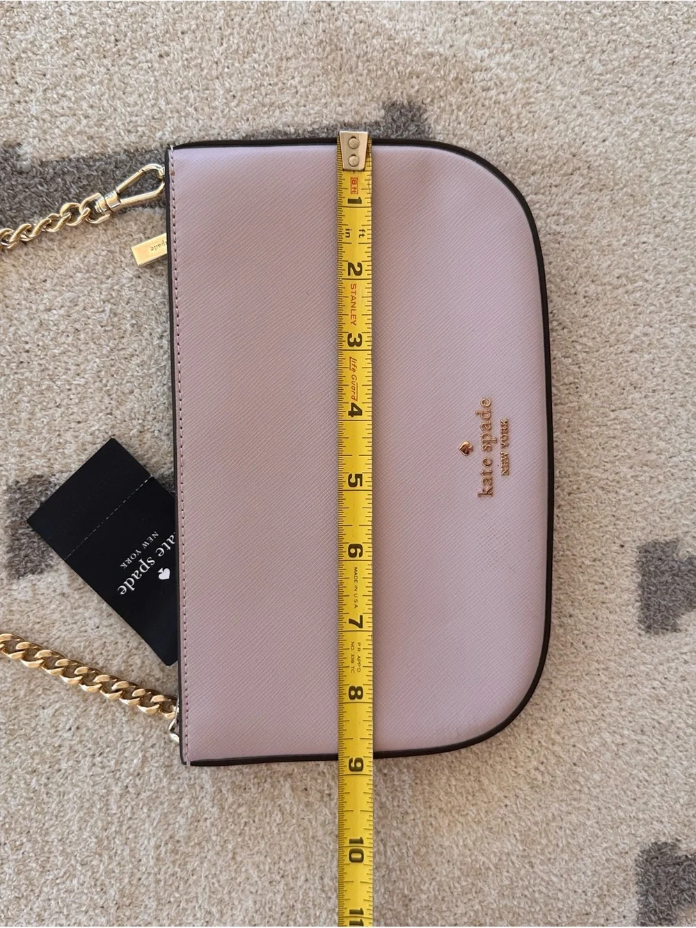kate spade lavender Leather Crossbody with Gold Chain